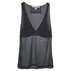 Class by Roberto Cavalli Black Jersey V-Neck Camisole S