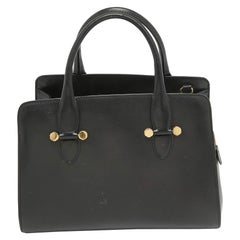 Salvatore Ferragamo Black Leather Today Tote