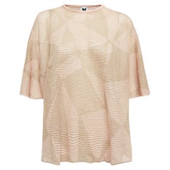 M Missoni Top in maglia lurex rosa metallizzato XL