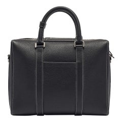 Dior Black Leather Lingot Briefcase Bag