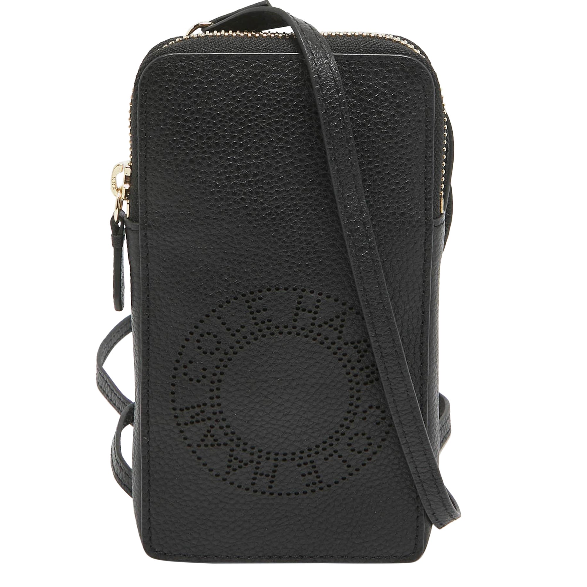 Cole Haan Black Leather Phone Holder Crossbody Bag For Sale