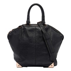 Alexander Wang Black Grain Leather Emile Satchel