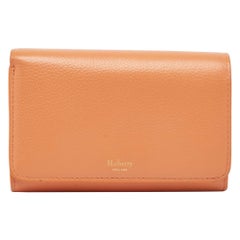 Mulberry Orange Ledertasche mit Klappe Continental Wallet