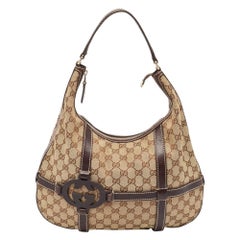 Gucci Beige/Ebony GG Canvas and Leather Royal Hobo