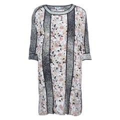Kenzo Multicolor Print Silk Loose Fit Tunic Top M