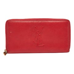 Saint Laurent Belle De Jour Portemonnaie aus rotem Leder