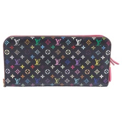 Louis Vuitton Black Monogram Multicolore Canvas Insolite Pistache Wallet