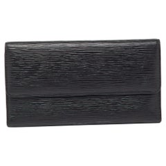 Vintage Louis Vuitton Black Epi Leather  Porte Tresor Wallet