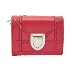 Dior Billetera Tríptico Diorama Piel Rosa