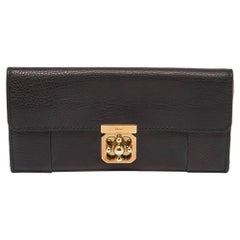 Chloe Cartera Continental Elsie de Piel Negra