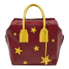 Stella McCartney Fourre-tout cavendish rouge/jaune en faux cuir avec fermeture éclair
