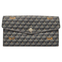 Faure Le Page Grey Coated Canvas Continental Wallet