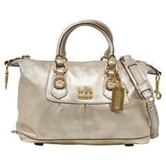 Coach Gold Metallic Leather Madison Sabrina Satchel