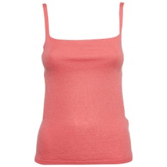 RED Valentino Pink Cashmere Knit Shoulder Strap Top M