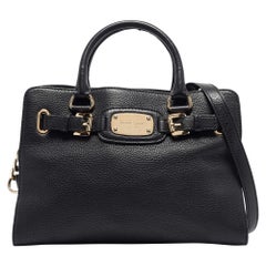 Michael Kors Black Leather East/West Hamilton Tote