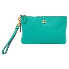 Pochette à fermeture éclair en cuir Greene & Greene