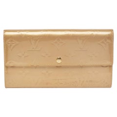 Cartera Louis Vuitton Beige Poudre Monogram Vernis Sarah