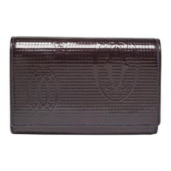 Cartier Plum Leather Happy Birthday French Wallet