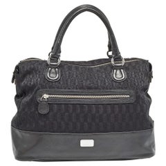 Bolso de bolsillo frontal de lona y piel con monograma negro de Dior