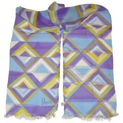 Vera Shades of Lavender and Purple Double Layered Fringed Scarf