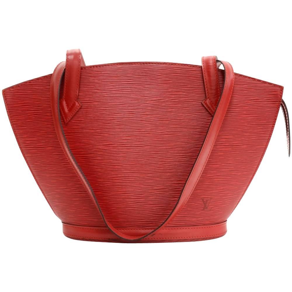 Vintage Louis Vuitton Saint Jacques PM Red Epi Leather Shoulder Bag