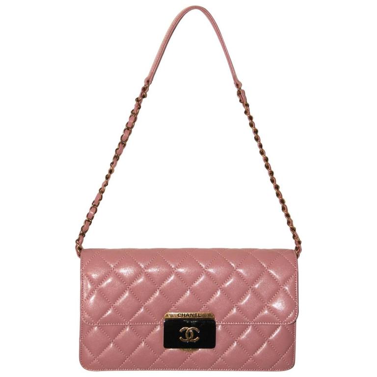 Chanel Beauty Lock Collection Old Pink Sheepskin Leather Flap Bag At Chanel Beauty Lock Collection Old Pink Sheepskin Leather Flap Bag For