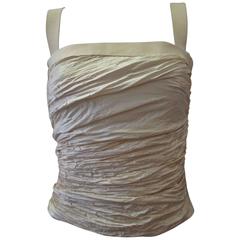 Vintage Rare Gianni Versace Couture Silk Ruched Bustier Spring 1994