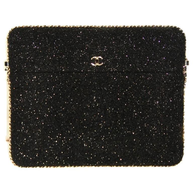 CHANEL Runway Fall/Winter 2016 RTW Black Tweed Crossbody Bag at 1stdibs