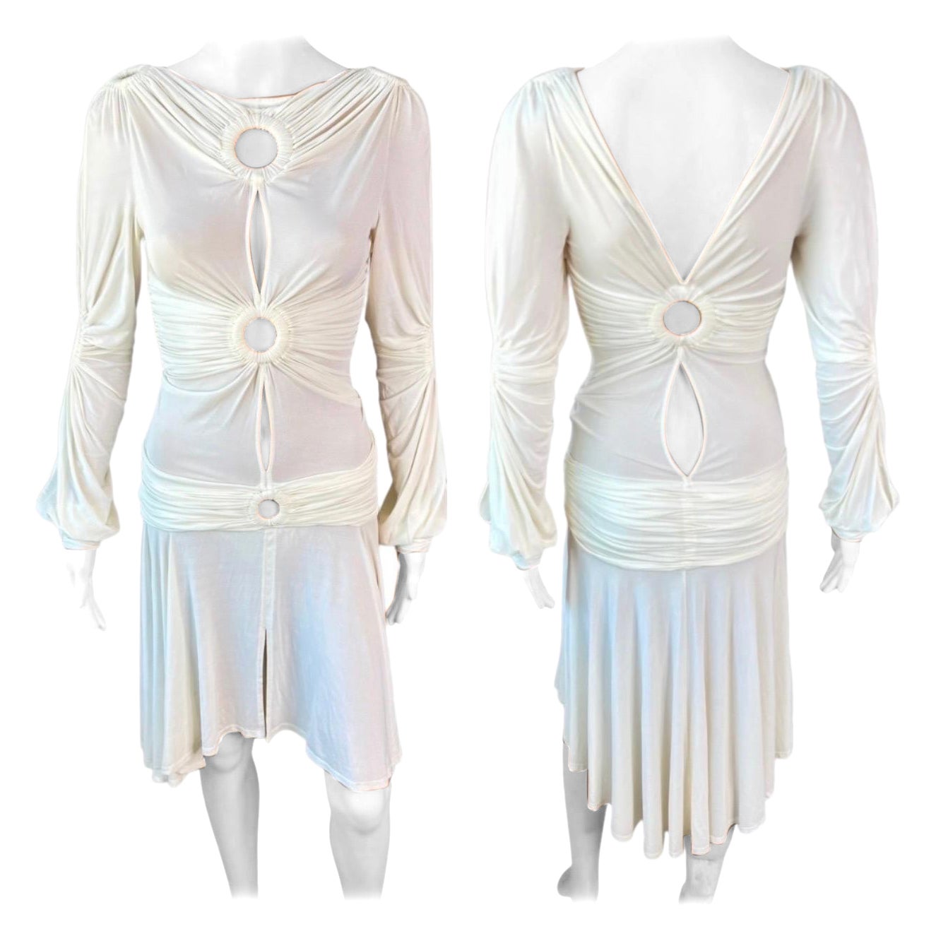 Roberto Cavalli S/S 2006 Runway Cutout Semi-Sheer Dress For Sale