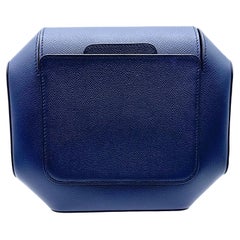 Bolso de mano Hermes Edición Limitada Octogone Pochette Piel Epsom Azul Indigo
