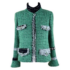 Chanel Rare Collectors Emerald Green Tweed Jacket