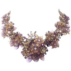 Spectacular Miriam Haskell necklace and earrings, 1960s 3