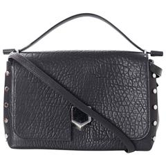 Jimmy Choo NEW Black Grainy Medium Lockett Bag rt. $2,495 12