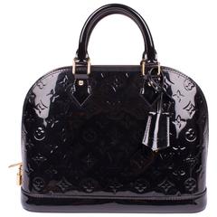 Louis Vuitton Alma PM Tote Bag - black patent leather 