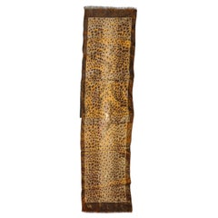 Bronze & Gold Lame "Leopard" Scarf with Fringe