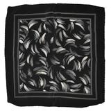 Black & White "Brush Strokes" Men's silk Handkerchief