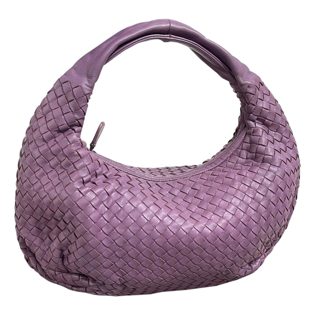 Bottega Veneta Vientre Hobo Intrecciato Piel de cordero Lila Morado Mediano 40cm en venta