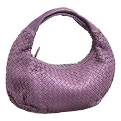 Bottega Veneta Vientre Hobo Intrecciato Piel de cordero Lila Morado Mediano 40cm
