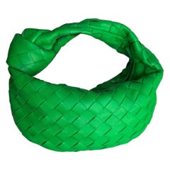 Bottega Veneta Jodie Mini Bolso de mano de piel de cordero verde periquito Nunca usado