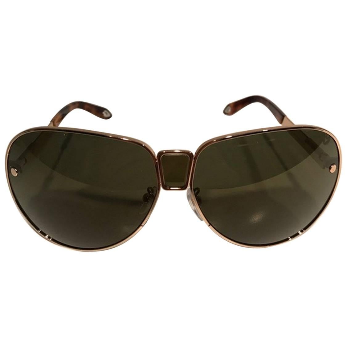 Givenchy Gold Aviator Sunglasses For Sale
