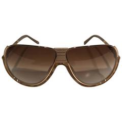 Givenchy Gold Aviator Sunglasses with horn