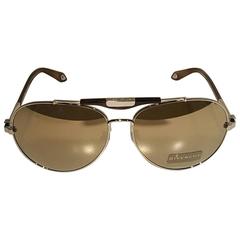 Givenchy Mirrored Gold Aviator Sunglasses