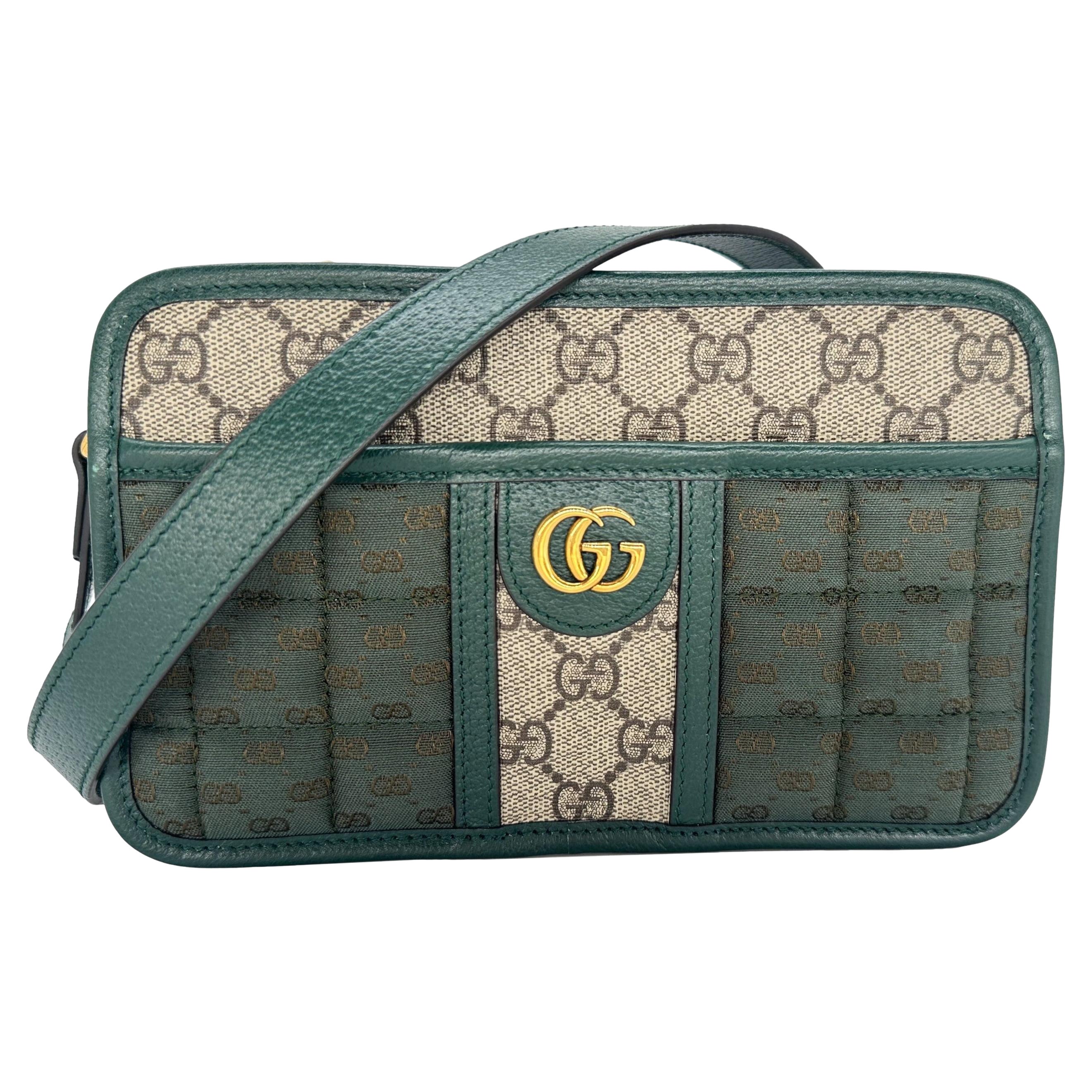 Gucci Microguccisima GG Canvas Pattern Unisex Crossbody Shoulder Bag, 2023. For Sale