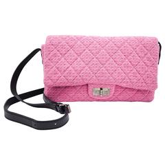 Chanel Pink Tweed Reissue Crossbody Flap Bag 9