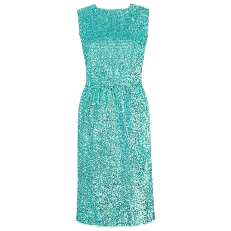 turquoise shift dress