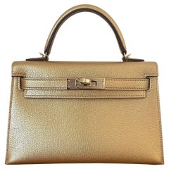 Hermès Kelly Sellier 20 Dore Gold Chevre Chamkilight Permabrass Hardware