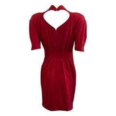 90s Thierry Mugler Open Heart Back Red Dress