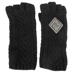 Chanel Black Mitten-Style Gloves