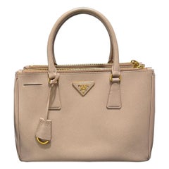 Prada Galleria Saffiano Leather Small Light Pink Handbag with Strap