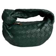 Bottega Veneta Jodie Mini Forest Green Lambskin Leather Clutch Bag Never Worn